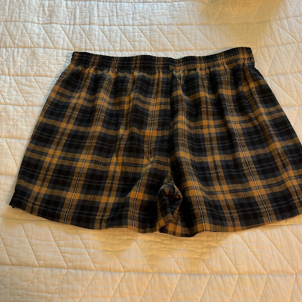 Wofford College Plaid Flannel Lounge Shorts - Picture 2 of 5